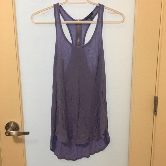 Dynamite Lavender Tank Top with Zipper Detail - Picture 1 of 4